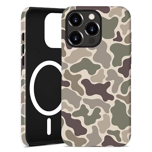 YASYGOSHOO Camo Phone Case Compatible with MagSafe,Hybrid 2-Layer Protective Magnetic Camo Case for iPhone 15 Plus - Image 1