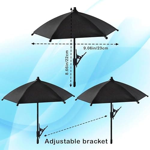 Phone Umbrella - Anti-Glare Sun Shade, Phone Umbrella for Sun iPhone, Clip On umbrella for phone sun shade, Protects from Sunlight and Glare, Outdoor Activities, Universal Fit for All Smartphones thumbnail 9