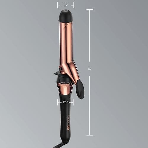 INFINITIPRO BY CONAIR Rose Gold Titanium 1 1/4-Inch Curling Iron, 1 ¼ inch barrel produces loose curls – for use on medium and long hair thumbnail 5