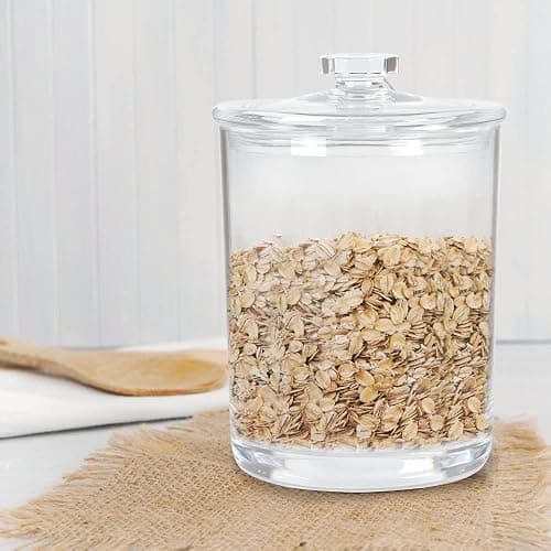 ForPro Professional Collection Acrylic Apothecary Jar with Lid, 60 Oz Storage Container for Bathroom, Kitchen and Office, 7.75" x 5" thumbnail 2