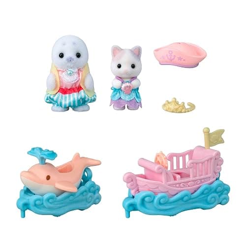 Sylvanian Families - 5820 Amusement Park Ride Set -Ride The Waves- Dollhouse Playsets thumbnail 6