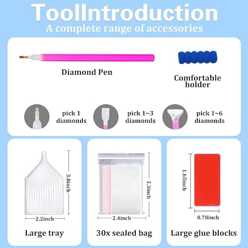 Reivworl Cat Diamond Art Kits for Adults, Starry Sky Cat Diamond Painting Kits, Gem Art Kit for Gifts and Home Interior Decor 12x16 Inch thumbnail 5