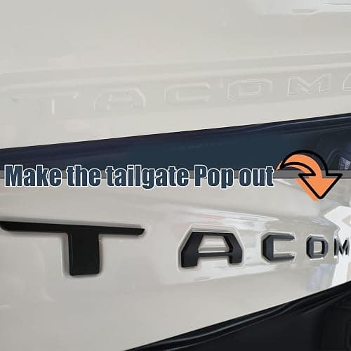 Pukonger Tailgate Insert Letters Compatible with 2016 2017 2018 2019 2020 2021 2022 2023 3D Emblems with Strong 3-m Adhesive Matte Black thumbnail 2