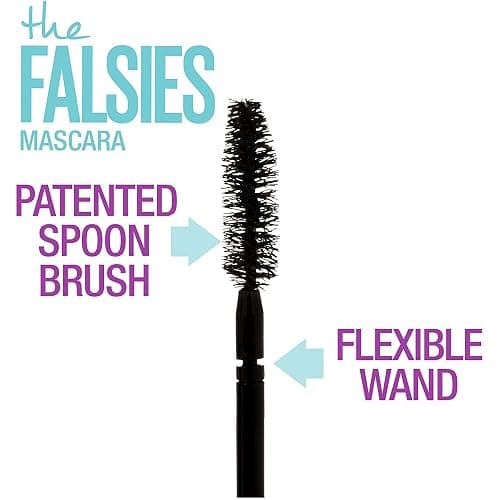 Maybelline Volum' Express the Falsies Volumizing, Washable Mascara, Blackest Black, 1 Count (Packaging May Vary) - Blackest Black thumbnail 3