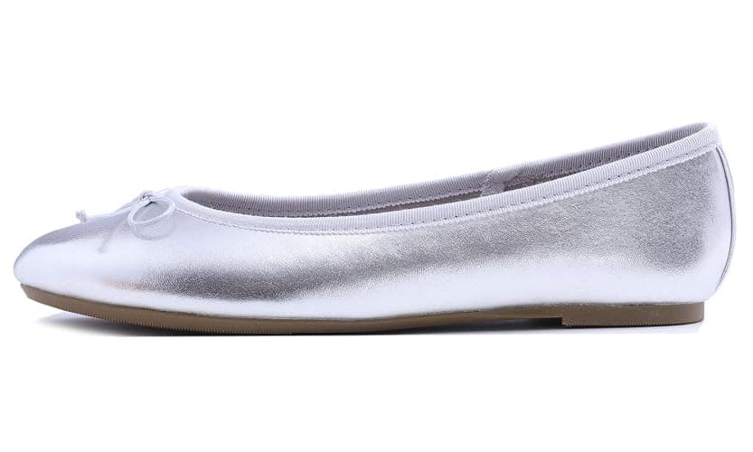 FEVERSOLE Women's Macaroon Colorful Memory Foam Cushion Insock Patent Ballet Flat thumbnail 3