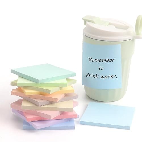 Osboo Sticky Notes 3x3 Inch, 12 Pack, 12 Pastel Multi Colors Note Pads, 50 Sheets/Pad, Perfect for Office, School, and Home Organization thumbnail 7