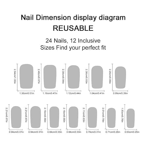 Medium Square Press on Nails Fake Nails Artificial Nail Stick on Nail for Women, Leopard Flower & Line Patterns with Gold Glitter thumbnail 5