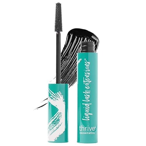 Thrive Causemetics Liquid Lash Extensions Mascara, Tubing Thrive Mascara Lengthening, Volumizing & Curling, Smudge Proof, Washable, No Clumping or Flaking, Vegan & Cruelty Free, Brynn (Rich Black) - Brynn (Rich Black)
