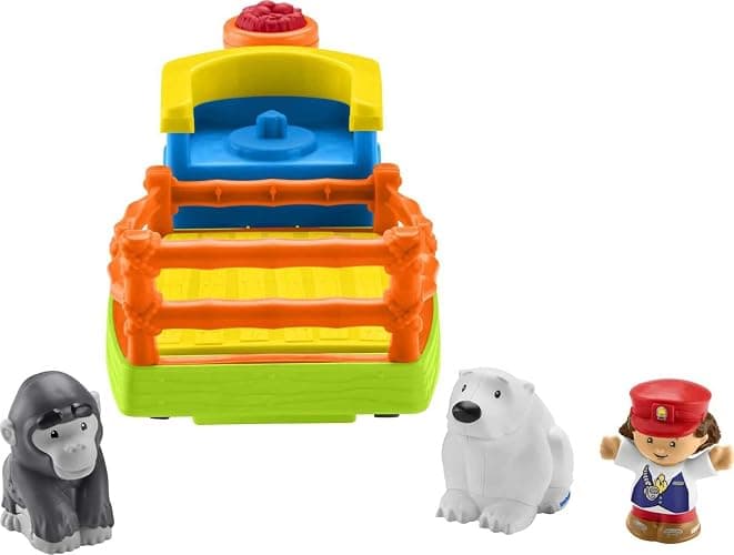 Fisher-Price Little People Toddler Toy Train Choo-Choo Zoo with Music Sounds and 3 Figures for Pretend Play Ages 1+ Years thumbnail 6