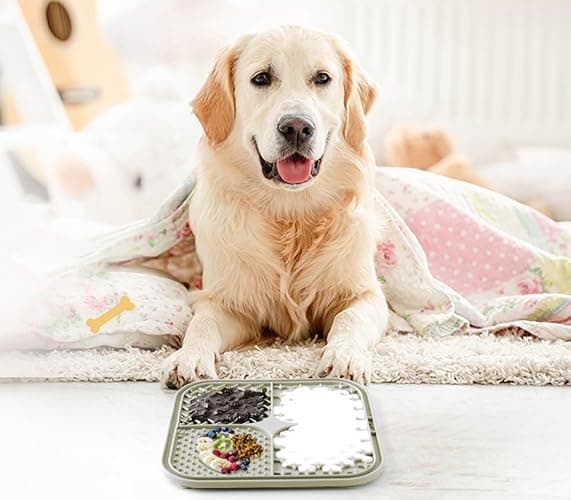 Zonopy Licking Mat for Dogs & Cats with Suction Cups, 1 Pack Square Dog Slow Feeder Lick Pat for Anxiety Relief and Boredom, Dog Toys to Keep Them Busy, Pets Grooming Training Bathing Mat thumbnail 7