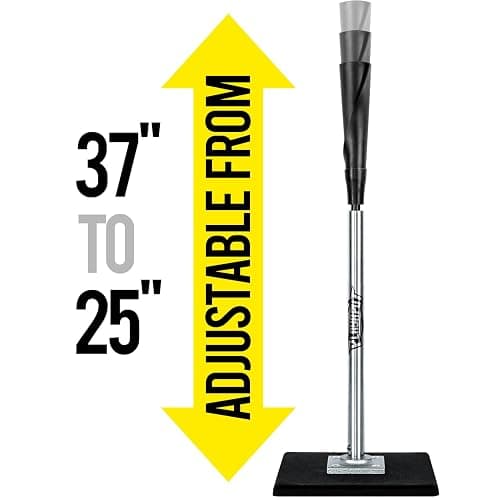 PLAYAPUT Portable Batting Tee for Baseball/Softball, Height Adjustment from 25-37 inch,Easy Transport Premium Baseball Tee with Rubber Top,Heave Duty Base Hitting Tee for Kids/Youths/Adults thumbnail 2