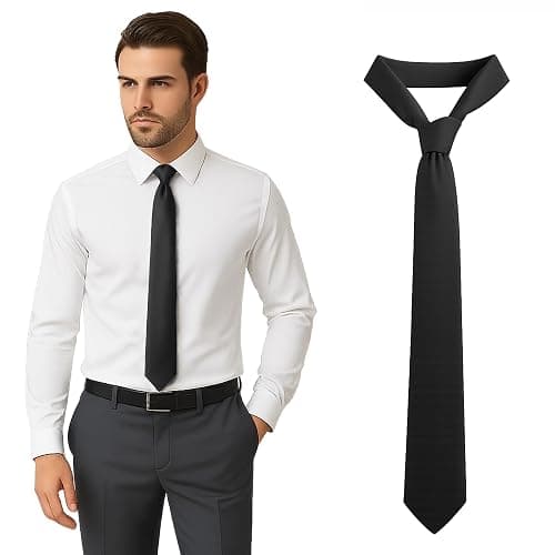 Man of Men Solid Color Ties for Men, Mens Ties, Adjustable Mens Tie, Necktie for Business and Wedding - Image 1