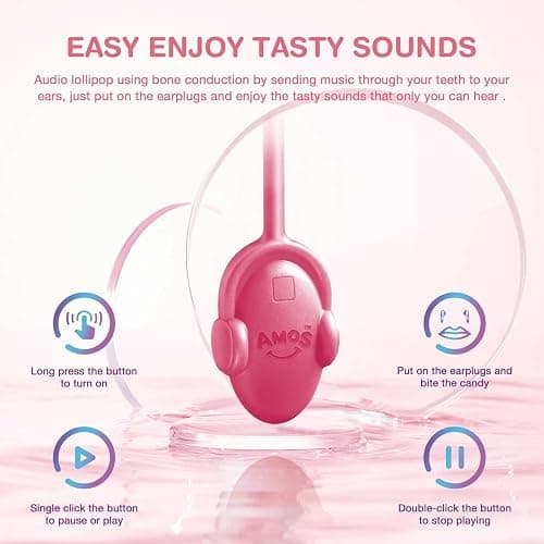 Amos Music Lollipop Candy, Audio Singing Lollipop with Korean Music, Individually Wrapped Wild Berry Flavor (1 Pack) | Unique Halloween & Holiday Gift for Music Lovers thumbnail 4