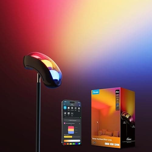 Govee Torchiere Floor Lamp for Living Room Bedroom, 67" Modern Standing Lamp Compatible with Matter & Alexa, RGBIC Corner Light with LuminBlend Technology, Music Sync, Scene Modes, 172 ft² Light Area - Image 1