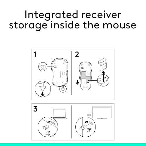 Logitech M185 Wireless Mouse, 2.4GHz with USB Mini Receiver, 12-Month Battery Life, 1000 DPI Optical Tracking, Ambidextrous, Compatible with PC, Mac, Laptop - Grey thumbnail 10