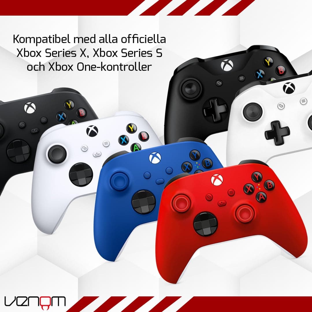 Venom Dubbel laddningsstation med 2 x laddningsbara batterier, Twin Dock - vit (Xbox Series X & S/Xbox One) thumbnail 7