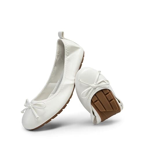 DREAM PAIRS Women's Flats, Foldable Ballet Flats for Women, Bowknot Round Toe Comfort Light Weight Slip-On Dress Shoes - Image 1
