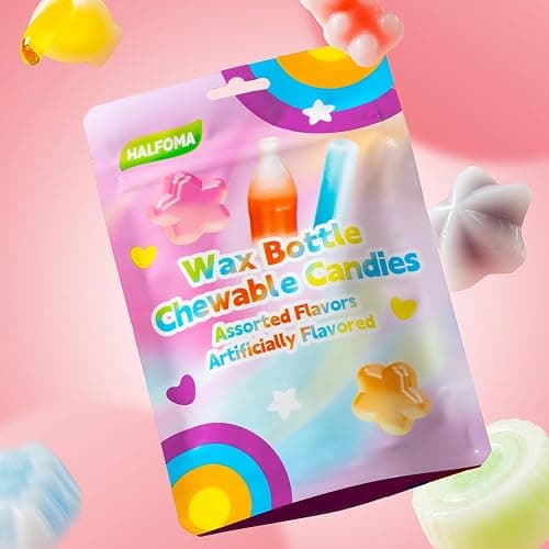 Wax Bottle Chewing Candy, Mixed with Various Fruit Flavors,32 Candies,60g thumbnail 7