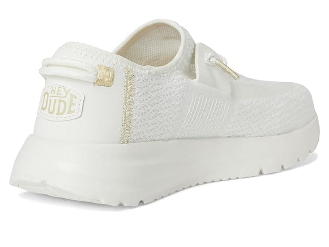 Hey Dude Women's Sirocco Crochet Mesh Loafer - 10 - White/Gold thumbnail 5