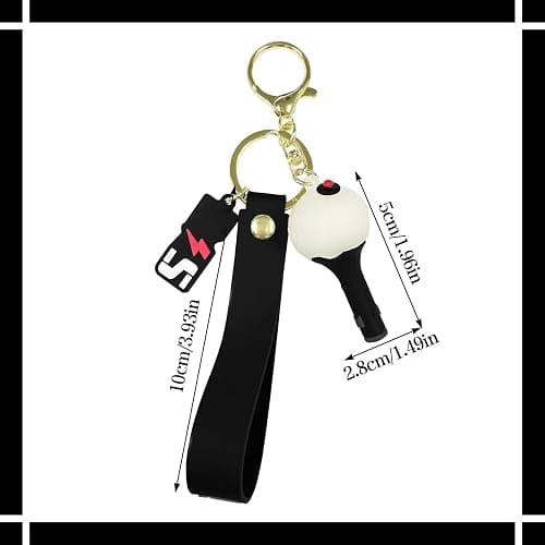 PQKL-party BTS Keychains, BTS Fans Keychains Gifts, Colorful, Unisex, Music Theme, 10cm x 5cm 3.8cm, PVC/Alloy, 1 Count thumbnail 2