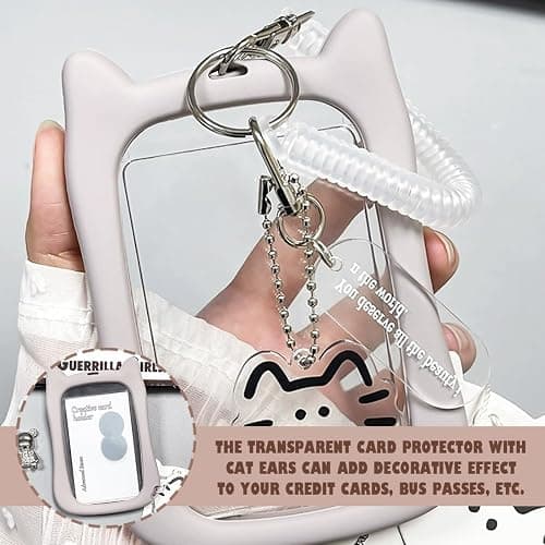 VONJUMA Kpop Porte-Carte Photo Porte-Badge Porte-Badge Porte-Badge Porte-Badge Pour Album Idole Photo Bus D'Étudiant Porte-Clés Étui De Protection Pour Photo Gris thumbnail 4