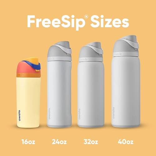 Owala Kids FreeSip Insulated Stainless Steel Water Bottle with Straw for Sports, Travel, and School, BPA-Free Sports Water Bottle, 16 oz, Misty Horizons thumbnail 5