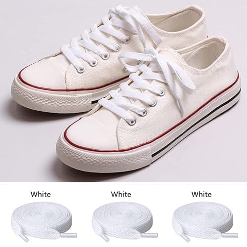 UpUGo 3 Pair Flat Shoe laces, 5/16" Wide Shoelaces for Athletic Running Sneakers Shoes Boot Strings thumbnail 3