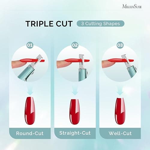MelodySusie Acrylic Nail Clippers, Professional Nail Clippers Cutters for Acrylic Nails Fake Nail Tips, Adjustable Stainless Nail Trimmer, Manicure Tool for Salon Home Nail Art, Green thumbnail 2