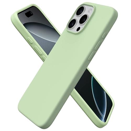 ORNARTO Compatible with iPhone 16 Pro Max Case 6.9", Slim Liquid Silicone 3 Layers Soft Gel Rubber Shockproof Protective Cover with Anti-Scratch Microfiber Lining-Matcha - Image 1