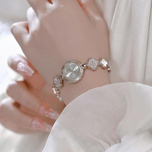 ADSBIAOYE Watches for Women Dainty Four Leaf Chain Bracelet Vintage Small Ladies Fashion Dress Quartz Watch Waterproof Luxury Gift Watch thumbnail 2