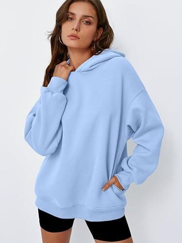 Trendy Queen Womens Oversized Hoodies Comfy Sweatshirts Fall Fashion 2025 Outfits Casual Tops Fleece Clothes with Pockets thumbnail 2
