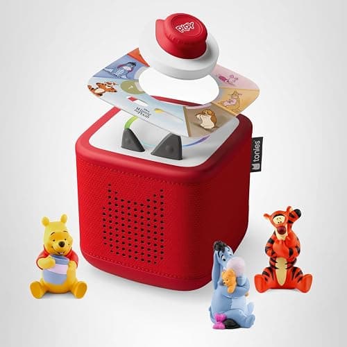Toniebox 2 Audio Player Bundle for Kids 3+ with Winnie The Pooh, Tigger, Eeyore Figurines and Tonieplay Game & Controller - Sunset Red thumbnail 10
