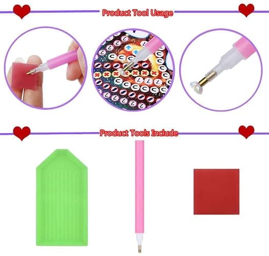 YALKIN 5D Diamond Painting Kits for Adults DIY Full Round Drill (11.8x15.7 inch) Diamond Art Pictures for Home Wall Decoration, Gifts thumbnail 6