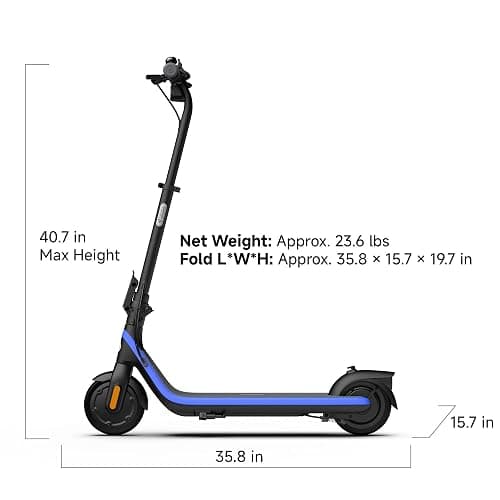 Segway Ninebot eKickScooter - Electric Scooter for Kids 6-14, w/t Adjustable Handlebar Height (Only C2 Pro) for Riders up to 132 lbs, Includes New Cruise Mode, UL-2272 Certified thumbnail 12