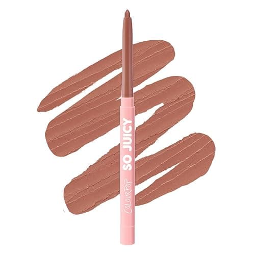 ColourPop So Juicy Plumping Lip Liner with Peptides - Long Lasting Lip Liner for Visibly Plumped & Shaped Lips - Enriched with Smoothing Ceramides & Peppermint - Tease (0.01 oz) - Image 1