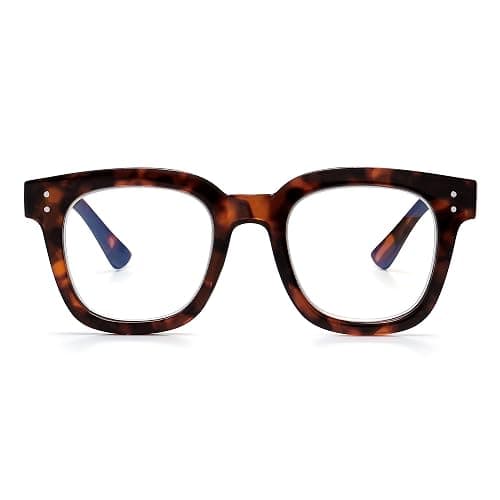 Madison Avenue Oversized Blue Light Blocking Glasses for Women Fashion Blue Light Blockers Anti Eyestrain & UV Protection Computer Eyeglasses (Dark Tortoiseshell) - Image 1