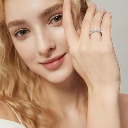 SHINYSO Wedding Band for Women Infinity Heart-Shaped Cubic Zirconia Ring Engagement Stacking Promise Rings for Her Size 4-10 thumbnail 6