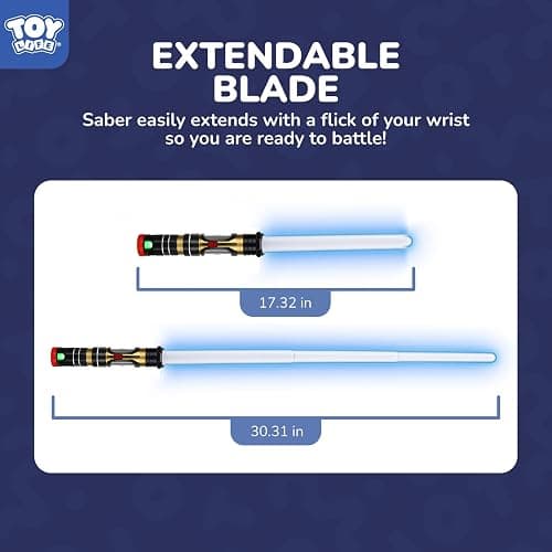 TOY Life 2 Pack Dark Saber Light a Saber for Kids Light up Sword LED Lightsavers Inquisitor Light Up Swords for Kids Sable de Luz Sound Retractable Attachable thumbnail 8