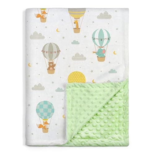 Air Balloon Minky Blanket 30 x 40 Inches, Gift for Christmas Birthday - Image 1