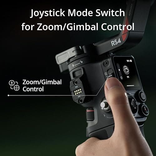 DJI RS 4, Gimbal Stabilizer for Camera, Canon/Sony/Nikon/Fujifilm | 2nd-Gen Native Vertical Shooting, 2-Mode Switch Joystick, Teflon Axis Arms, 3kg Payload thumbnail 4