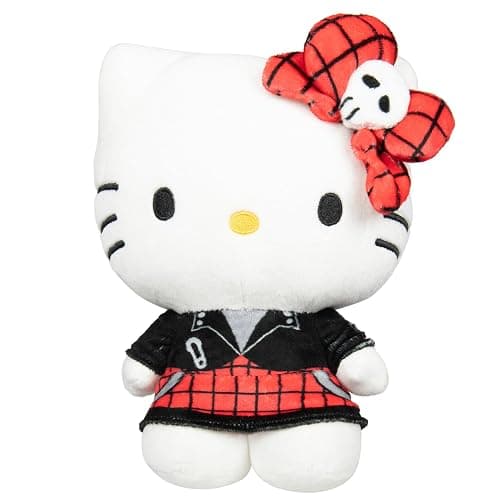 Jazwares Hello Kitty and Friends Series 2, Hello Kitty Red Punks Plush - Officially Licensed Sanrio Product from Ages 6+ - Image 1