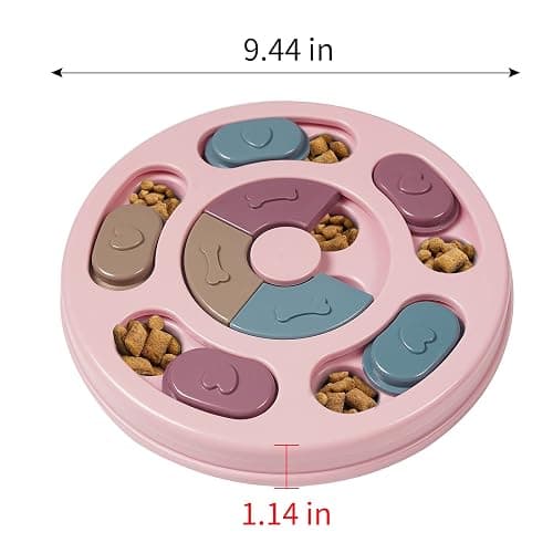 DR CATCH Dog Puzzles,Dogs Food Puzzle Feeder Toys for IQ Training & Mental Enrichment,Dog Treat Puzzle(Pink) thumbnail 2