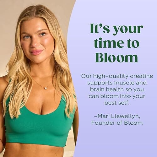 Bloom Nutrition Creatine Monohydrate Powder, Raspberry Lemon, 40 Servings | 5g Micronized Creatine, Pre or Post Workout Support, Gluten Free, Non GMO thumbnail 6