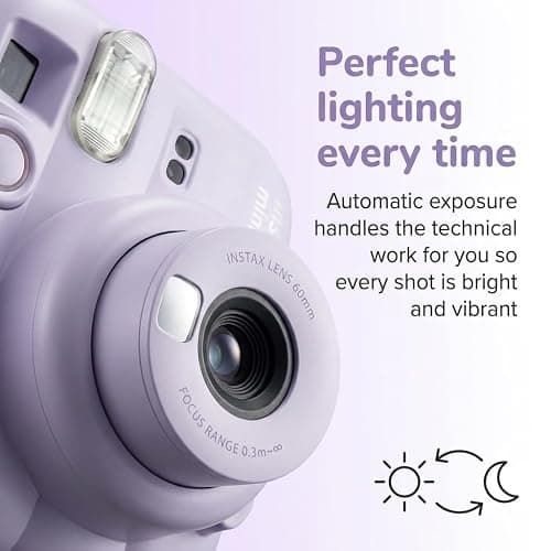 Fujifilm Instax Mini 13 Instant Camera Dreamy Purple + Fuji Film Value Pack (40 Sheets) + Tudak Accessories Bundle, Incl. Compatible Carrying Case, Quicksand Beads Photo Album 64 Pockets thumbnail 6