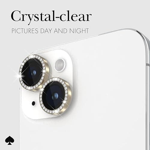 kate spade new york iPhone 15 / iPhone 15 Plus Camera Lens Protector with Aluminum Ring - Crystal thumbnail 7