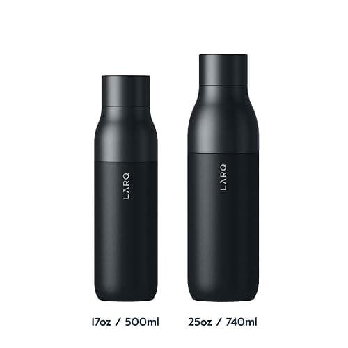 LARQ Bottle Twist Top 25 oz - Insulated Stainless Steel Water Bottle | BPA Free | Reusable Water Bottle for Camping, Office, and Travel | Keep Drinks Cold and Hot, Obsidian Black thumbnail 3