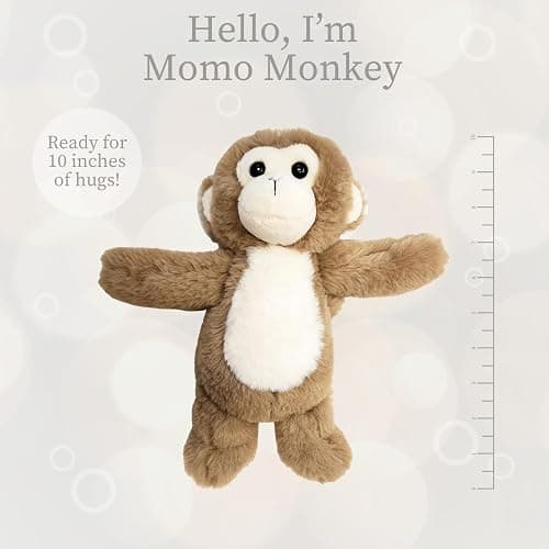 World's Softest Plush Stuffed Animal for Baby, Toddler, Kids, Adults - Adorable Toy Made from Kid-Friendly, Quality Materials - Lushee MoMo Monkey, 10" thumbnail 3