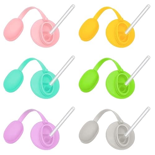 4 Pack Soda Can Lids with Straw, Pop Can Lids with Handle, Reusable Straws Silicone, Can Covers for Soda, Pouch Topper No Spill, BPA-Free, Airtight Seal, Fits Standard 12oz & 16oz Cans thumbnail 8