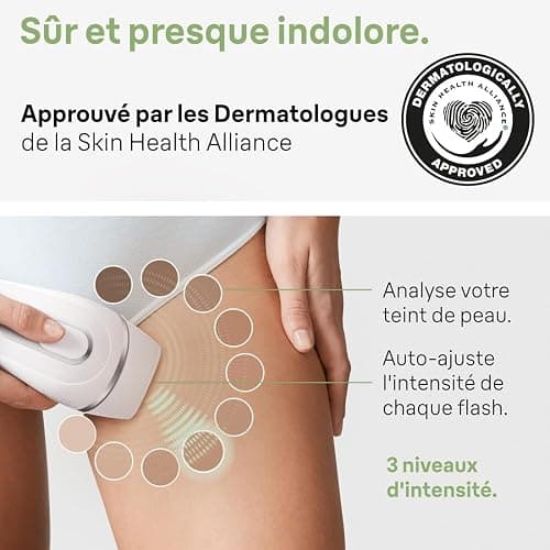 Braun Silk·expert Pro 3 Épilateur À Lumière Pulsée, Épilation Semi-Définitive, Pour Jusqu'à 1 An De Peau Douce, Alternative Douce Au Laser, 1 Pochette, 1 Rasoir Venus, 2 Têtes, Blanc/Argent, PL3136 - PL3136 thumbnail 5