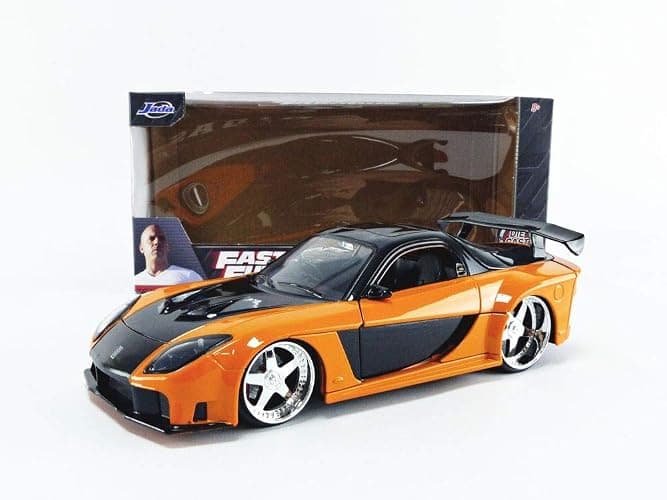 fast & furious han's mazda rx-7 1:24 die-cast vehicle thumbnail 7
